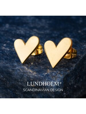 Lundholm Lundholm Femme oorbellen dames zilverkleurig – 1,1 x 0,7 cm – premium stainless steel 2.5 micron PVD gold plated – Femme serie – Scandinavisch design – sieraden cadeau voor haar