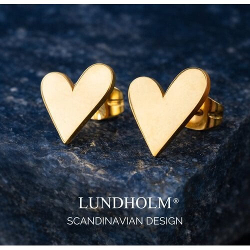 Lundholm Lundholm Femme oorbellen dames zilverkleurig – 1,1 x 0,7 cm – premium stainless steel 2.5 micron PVD gold plated – Femme serie – Scandinavisch design – sieraden cadeau voor haar