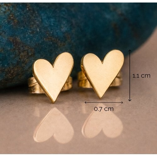 Lundholm Lundholm Femme oorbellen dames zilverkleurig – 1,1 x 0,7 cm – premium stainless steel 2.5 micron PVD gold plated – Femme serie – Scandinavisch design – sieraden cadeau voor haar