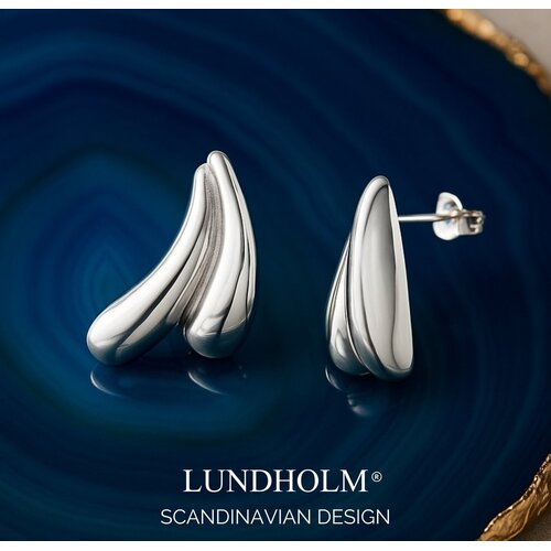 Lundholm Lundholm Lana oorbellen dames goudkleurig – 2,8 cm – premium stainless steel 2.5 micron PVD gold plated – Lana serie – Scandinavisch design – sieraden cadeau voor haar