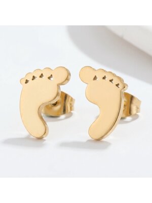 Lundholm Bebe - Oorbellen - Stainless Steel - Gold