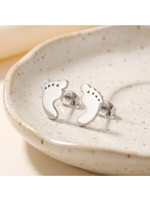 Lundholm Bebe - Oorbellen - Stainless Steel - Silver