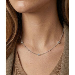 Lundholm Eline – Necklace with Cubic Zirconia – Silver-Tone Lundholm Eline – Necklace with Cubic Zirconia – Silver-Tone