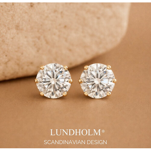 Lundholm Nikki - Oorbellen - Stainless Steel - Zirkonia - Gold