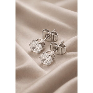 Lundholm Nikki – Zirkonia Ohrstecker Damen – 4 mm – Silberfarben