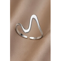 Elia – Verstelbare Minimalistische Ring Dames – Zilverkleurig