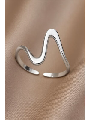 Lundholm Elia - Ring - Stainless Steel - Verstelbaar - Zilver