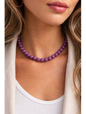 Lundholm Tampere - Ketting - Stainless Steel - Paars