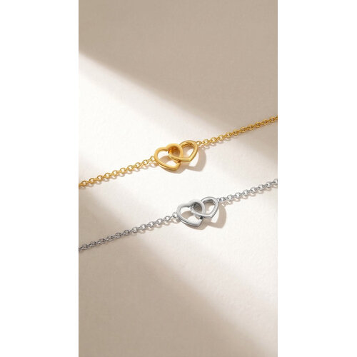 Lundholm Lundholm luxe Armband Dames goud kleurig Hartjes - Liefde Armband Sieraad Cadeau - Premium Stainless Steel Jewellery - love bracelet - gouden Schakelarmband - My Alice Serie - in luxe Geschenkverpakking - Vrouwen Cadeautjes