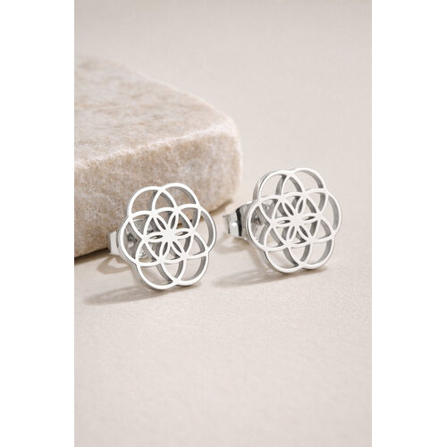 Lundholm Lundholm Oorknopjes Dames Goudkleurig – Premium Stainless Steel Jewellery - Goud Verguld Cadeau Vrouw - My Pia Serie - Bloem Symbool Liefde Leven Oorbellen Goudkleurig – Perfect Cadeau voor Vrouw