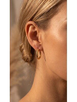 Lundholm Lundholm Luxe Oorbellen Dames Goudkleurig - Premium Stainless Steel PVD Plated - Scandinavisch Design