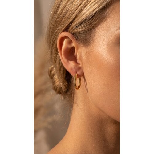 Lundholm Lundholm Luxe Oorbellen Dames Goudkleurig - Premium Stainless Steel PVD Plated - Scandinavisch Design