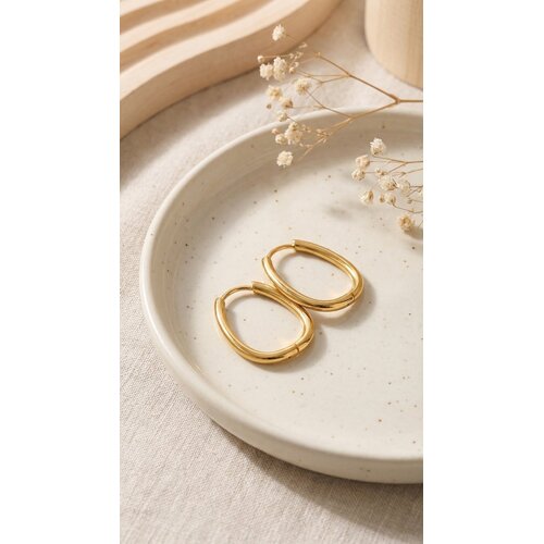 Lundholm Lundholm Luxe Oorbellen Dames Goudkleurig - Premium Stainless Steel PVD Plated - Scandinavisch Design