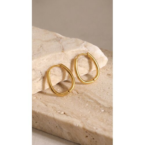 Lundholm Lundholm Luxe Oorbellen Dames Goudkleurig - Premium Stainless Steel PVD Plated - Scandinavisch Design