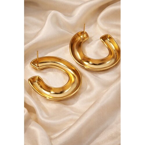 Lundholm Lundholm Oorbellen Dames - Premium Stainless Steel - Gold Plated Oorbellen Statement Oorstekers - Scandinavisch Design