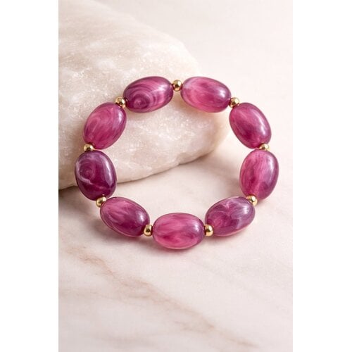 Lundholm Lundholm Luxe Premium Stainless Steel Gold Plated Armband Dames - Vrouwen Cadeautjes Tip - Scandinavisch Design