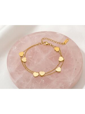 Lundholm Lundholm luxe Armband Dames Goudkleurig - Scandinavisch Design