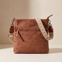 Lundholm schoudertas dames Bruin - schoudertassen dames crossbody tas dames schoudertas - vrouwen cadeautjes | Scandinavisch Design - Lykling Serie