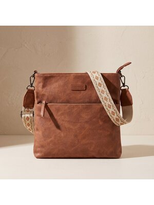Lundholm Lundholm schoudertas dames Bruin - schoudertassen dames crossbody tas dames schoudertas - vrouwen cadeautjes | Scandinavisch Design - Lykling Serie