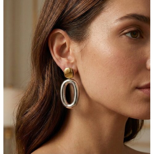 Lundholm Lundholm Oorbellen Dames - Premium Stainless Steel - Gold Plated Oorbellen Statement Oorstekers - Vana Serie - Scandinavisch Design