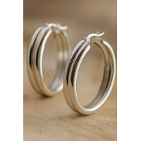 Lundholm Oorknopjes Dames - Premium Stainless Steel - Gold Plated Oorbellen - Linnea Serie - Scandinavisch Design