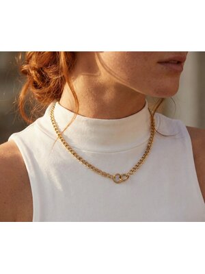 Lundholm Lundholm Ketting Dames Goudkleurig – Premium Stainless Steel – Tilda Serie – Lange Ketting - Scandinavisch Design