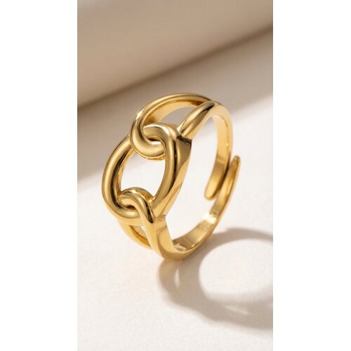 Lundholm Lundholm Ring Dames Goudkleurig - ringen dames - Leona Serie - Scandinavisch Design