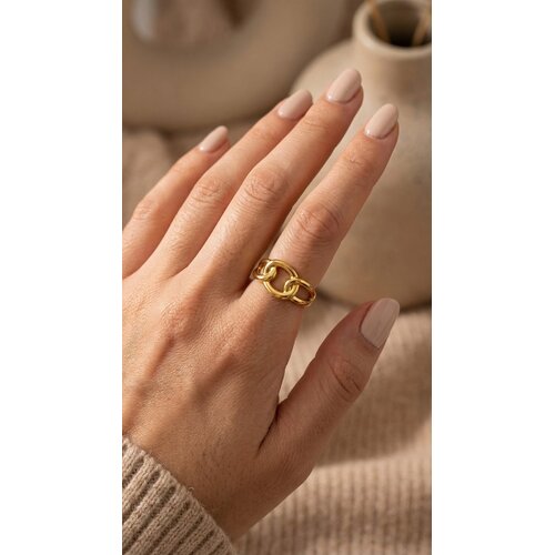 Lundholm Lundholm Ring Dames Goudkleurig - ringen dames - Leona Serie - Scandinavisch Design