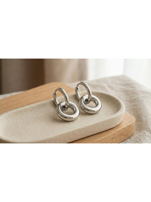 Lundholm Lundholm Luxe Oorbellen Dames Goudkleurig - Premium Stainless Steel PVD Plated - Nina Serie - Scandinavisch Design