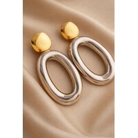 Lundholm Oorbellen Dames - Premium Stainless Steel - Gold Plated Oorbellen Statement Oorstekers - Vana Serie - Scandinavisch Design