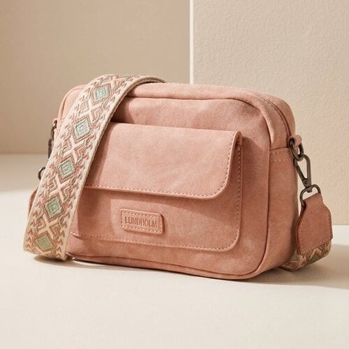 Lundholm Lundholm tassen dames schoudertas dames crossbody tas roze - crossbodytas heuptasje dames festival tasje - cadeau voor haar - vrouwen cadeautjes Moederdag Cadeautjes - tassenriem dames bag strap | Scandinavisch design - Sandviken serie