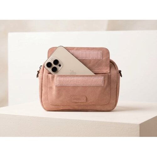 Lundholm Lundholm tassen dames schoudertas dames crossbody tas roze - crossbodytas heuptasje dames festival tasje - cadeau voor haar - vrouwen cadeautjes Moederdag Cadeautjes - tassenriem dames bag strap | Scandinavisch design - Sandviken serie