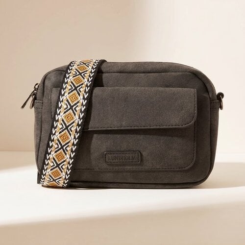 Lundholm Lundholm tassen dames schoudertas dames crossbody tas zwart festival tasje zwart - telefoontasje dames - cadeau voor haar - vrouwen cadeautjes tip Moederdag Cadeautjes - tassenriem dames bag strap | Scandinavisch design - Sandviken serie