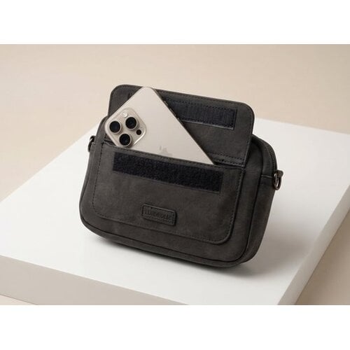 Lundholm Lundholm tassen dames schoudertas dames crossbody tas zwart festival tasje zwart - telefoontasje dames - cadeau voor haar - vrouwen cadeautjes tip Moederdag Cadeautjes - tassenriem dames bag strap | Scandinavisch design - Sandviken serie