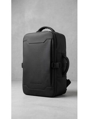 Lundholm Lundholm Rugzak Underseater 40x30x20 - Rugtas Travel Laptoptas 15.6 inch met TSA slot - Reizen Handbagage Koffer als Rugtas - Maximale Inhoud - Cabin Approved - Scandinavisch Design Zwart