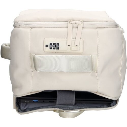 Lundholm Lundholm Rugzak Underseater 40x30x20 - Rugtas Travel Laptoptas 15.6 inch met TSA slot - Reizen Handbagage Koffer als Rugtas - Maximale Inhoud - Cabin Approved - Scandinavisch Design Beige