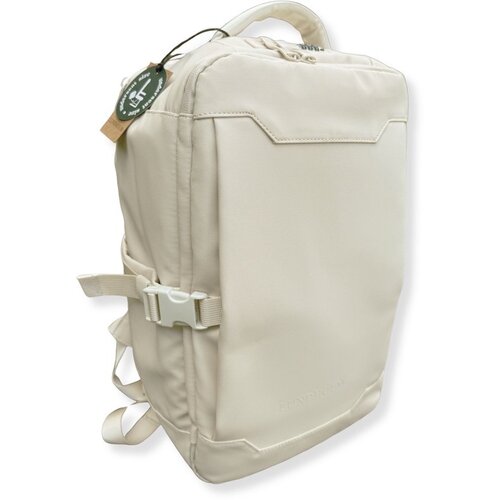 Lundholm Lundholm Rugzak Underseater 40x30x20 - Rugtas Travel Laptoptas 15.6 inch met TSA slot - Reizen Handbagage Koffer als Rugtas - Maximale Inhoud - Cabin Approved - Scandinavisch Design Beige