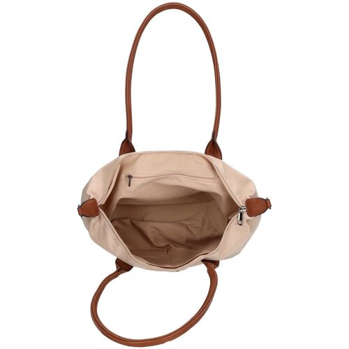 Lundholm Lundholm Shopper Dames Handtas dames Tote Bag Beige Champagne - Shopper dames met rits - vrouwen cadeautjes - | Scandinavisch Design - Danviken Serie - Beige