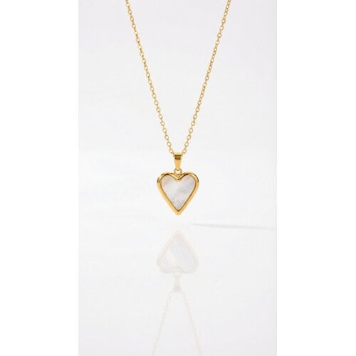 Lundholm Lundholm Luxe Ketting Dames Goudkleurig Hartjes Hanger – Premium Stainless Steel Jewellery Goud Verguld – Vrouwen Cadeautjes Moederdag Cadeau Sieraad Afscheid Bedankt - My Dory Serie – 50 cm – Scandinavisch Design – Cadeau voor Vrouw