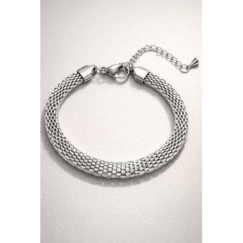 Lundholm Lundholm Luxe Premium Stainless Steel Jewellery Zilver Kleurige Armband Dames Minimalistisch Schakel - Vrouwen Cadeautjes Cadeau Moederdag Cadeautjes - My Yara Serie - Scandinavisch Design