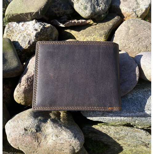 Lundholm Lundholm Leren portemonnee heren leer portefeuille heren - cadeau voor man mannen cadeautjes heren portemonnee Heren RFID Billfold Bruin