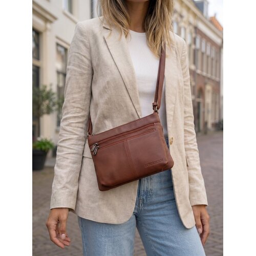 Lundholm Lundholm leren schoudertas dames groot zwart - schoudertassen dames leer tas dames schoudertas | Lundholm Kopenhagen serie