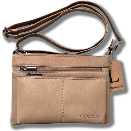Lundholm Lundholm leren schoudertas dames groot zwart - schoudertassen dames leer tas dames schoudertas | Lundholm Kopenhagen serie