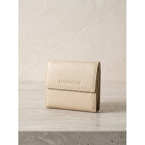 Lundholm Lundholm Leren Dames Portemonnee – Beige – Byske Serie – Klein, Elegant & RFID-Beschermd – 9 Pasjes, Kleingeld & Briefgeld – Premium Rundleer – Scandinavisch Design