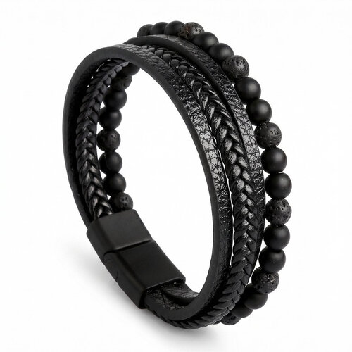 Lundholm Lundholm Björn Armband Heren – Luxe Kunstleren Armband met Tijgeroog of Natuursteen Kralen – Gelaagde Heren Armband Zwart / Bruin / Blauw – 21 cm – Mannen Cadeautjes – Scandinavisch Design Lundholm Lundholm Björn Armband Heren – Luxe Kunstleren Armband met Tijgeroog of Natuursteen Kralen – Gelaagde Heren Armband Zwart / Bruin / Blauw – 21 cm – Mannen Cadeautjes – Scandinavisch Design