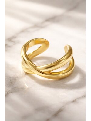 Lundholm Liz – Geometrische Earcuff (Zonder Gaatje) – Goudkleurig Lundholm Liz – Geometrische Earcuff (Zonder Gaatje) – Goudkleurig