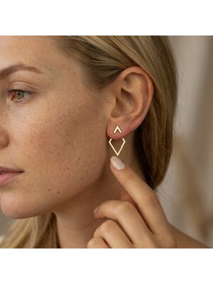 Lundholm Elvine – Geometrische Statement Oorbellen – Goudkleurig Lundholm Elvine – Geometrische Statement Oorbellen – Goudkleurig
