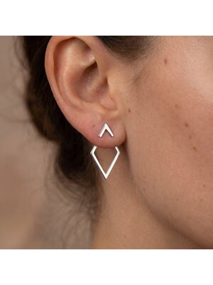 Lundholm Elvine – Geometrische Statement Oorbellen – Zilverkleurig Lundholm Elvine – Geometrische Statement Oorbellen – Zilverkleurig