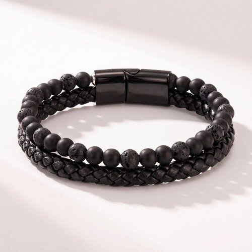 Lundholm Lundholm Arvid Armband Heren Zwart – Kunstleren Armband met Lavasteen Kralen – Heren Armband Steen – Stainless Steel Sluiting – 21 cm – Mannen Cadeautjes – Scandinavisch Design Lundholm Lundholm Arvid Armband Heren Zwart – Kunstleren Armband met Lavasteen Kralen – Heren Armband Steen – Stainless Steel Sluiting – 21 cm – Mannen Cadeautjes – Scandinavisch Design