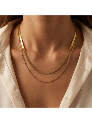 Lundholm Tessa – Dubbele Laag Layering Ketting – Goudkleurig Lundholm Tessa – Dubbele Laag Layering Ketting – Goudkleurig
